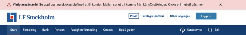 Foto: Skärmavbild Länsförsäkringar.se Foto: Skärmavbild Länsförsäkringar.se